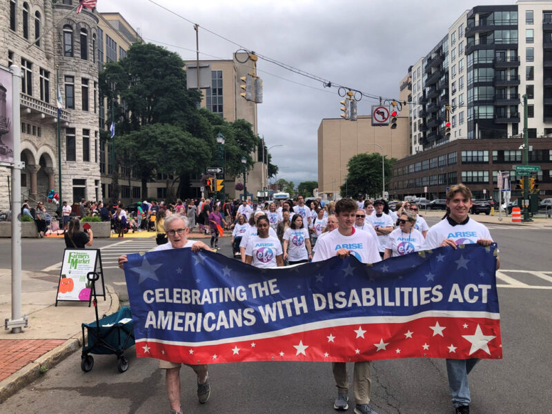 people marching in a parade
